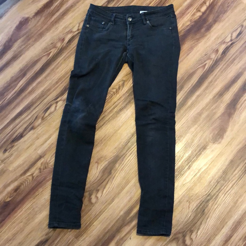 Black Super Skinny Super Low Jeans